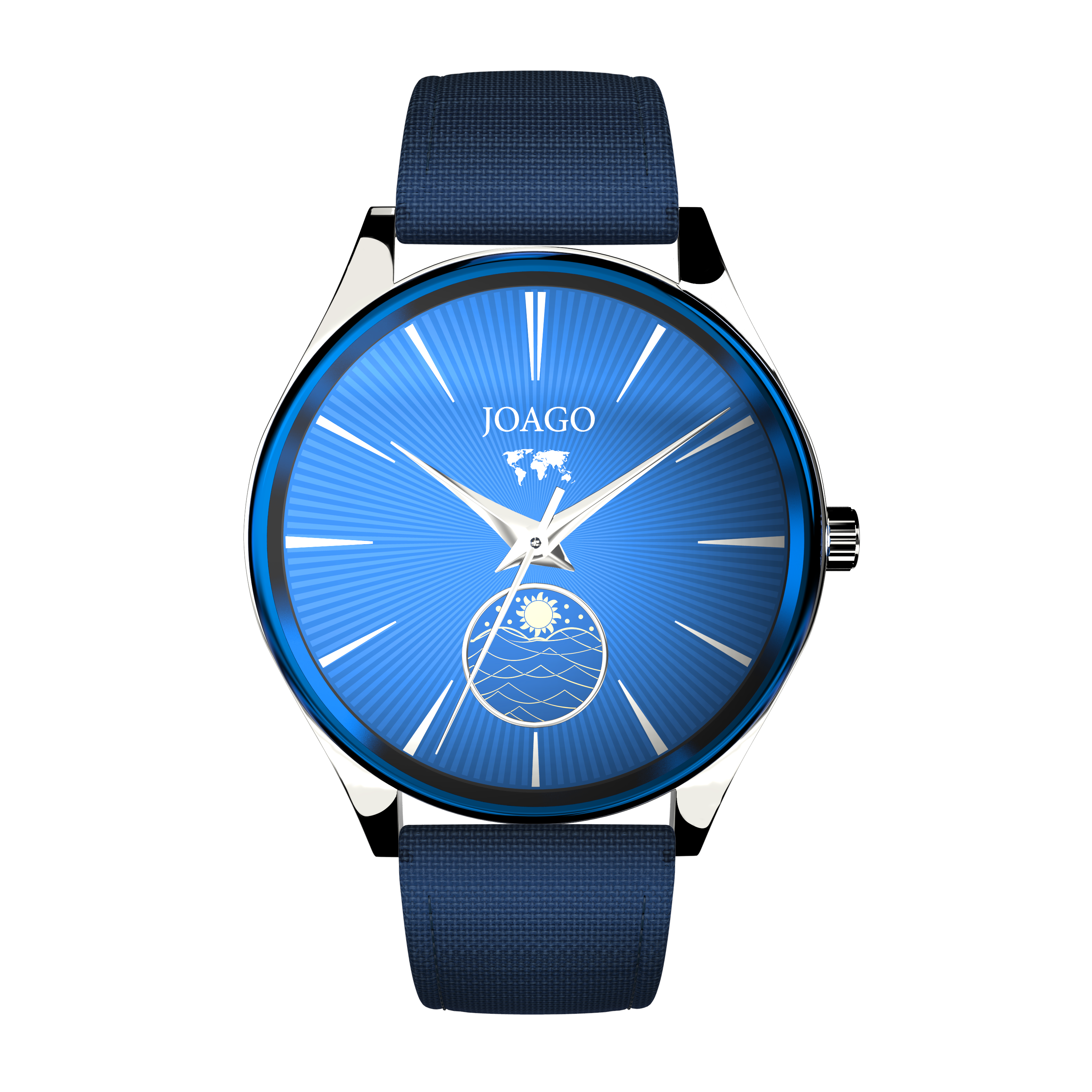 EOS Silver & Blue With Blue Ocean Waste Strap