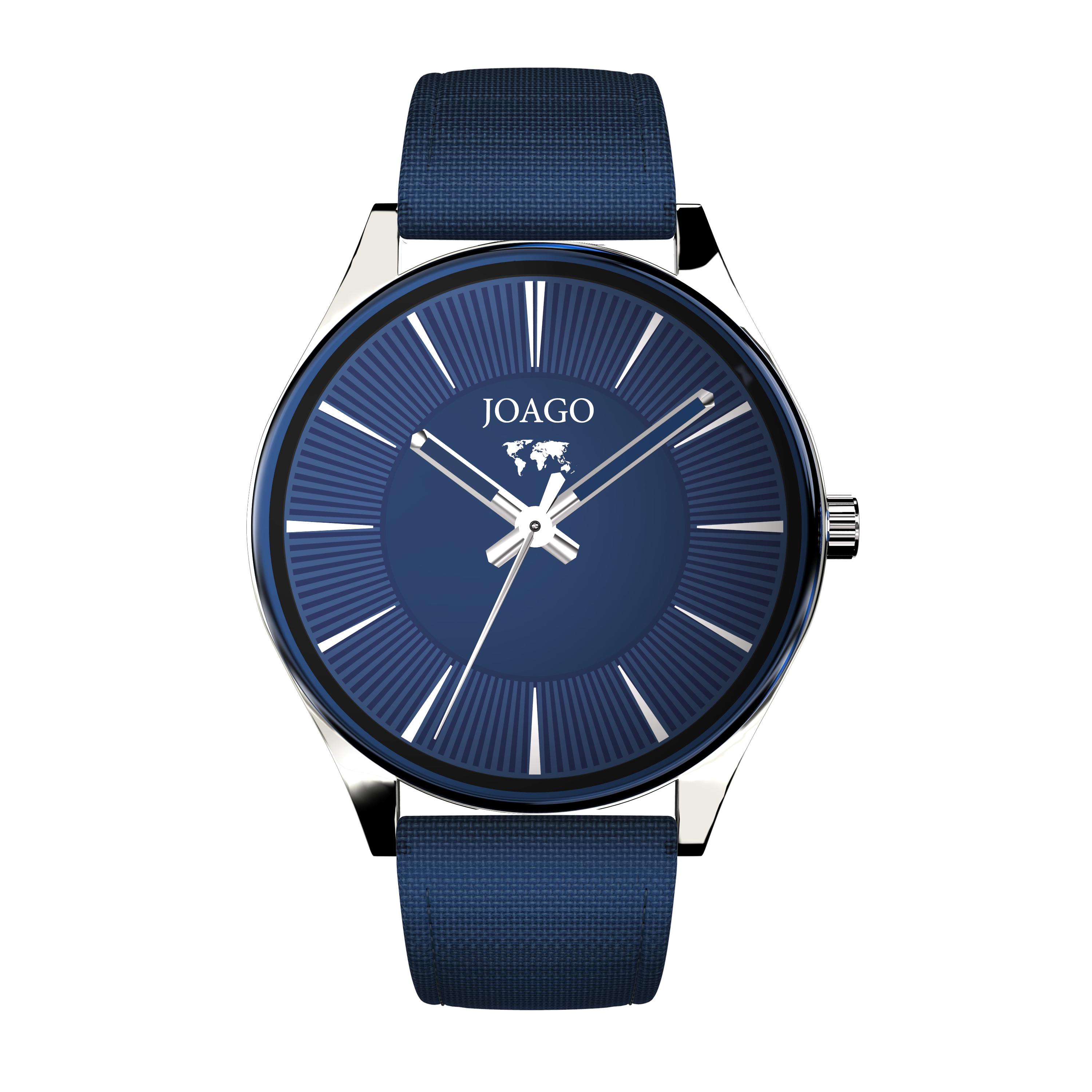 Soleos Silver & Blue With Blue Ocean Waste Strap